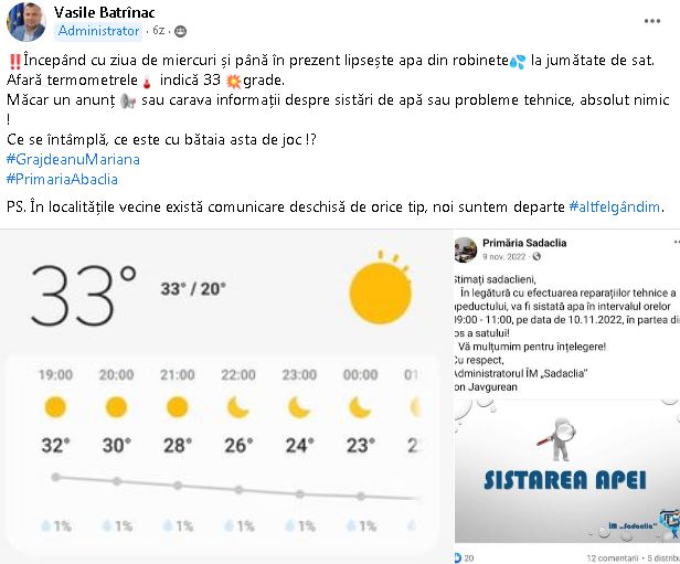 sursa: Vasile Bătrînac/ Facebook
