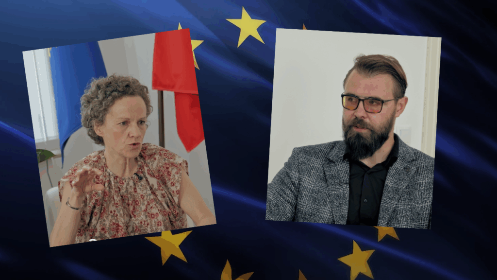 (VIDEO) Interviu cu Dominique Waag, ambasadoarea Franței în RM. Emisiunea „În pas cu Europa”